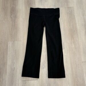 Gap Fit Womens Workout Pants Leggings Size Large Black Ankle Length Stretch